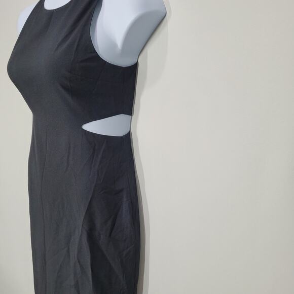 Yumi Kim Black Showtime Midi Dress with Side Cut-outs Size Medium - Picture 3 of 8